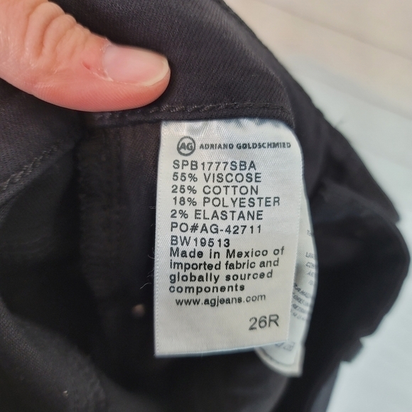 Ag ADRIANO GOLDSCHMIED THE FARRAH HIGH RISE SKINNY ANKLE JEANS IN BLACK, SZ 26 - Picture 6 of 15